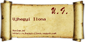 Ujhegyi Ilona névjegykártya